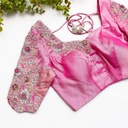 pink embroidery bridal blouse