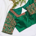 beauty of this dark spring green bridal blouse