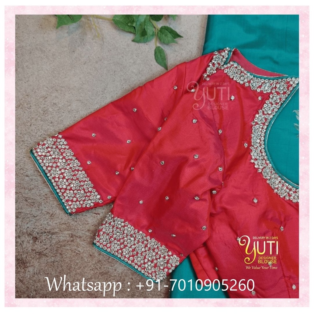 Pink stone design Stitching