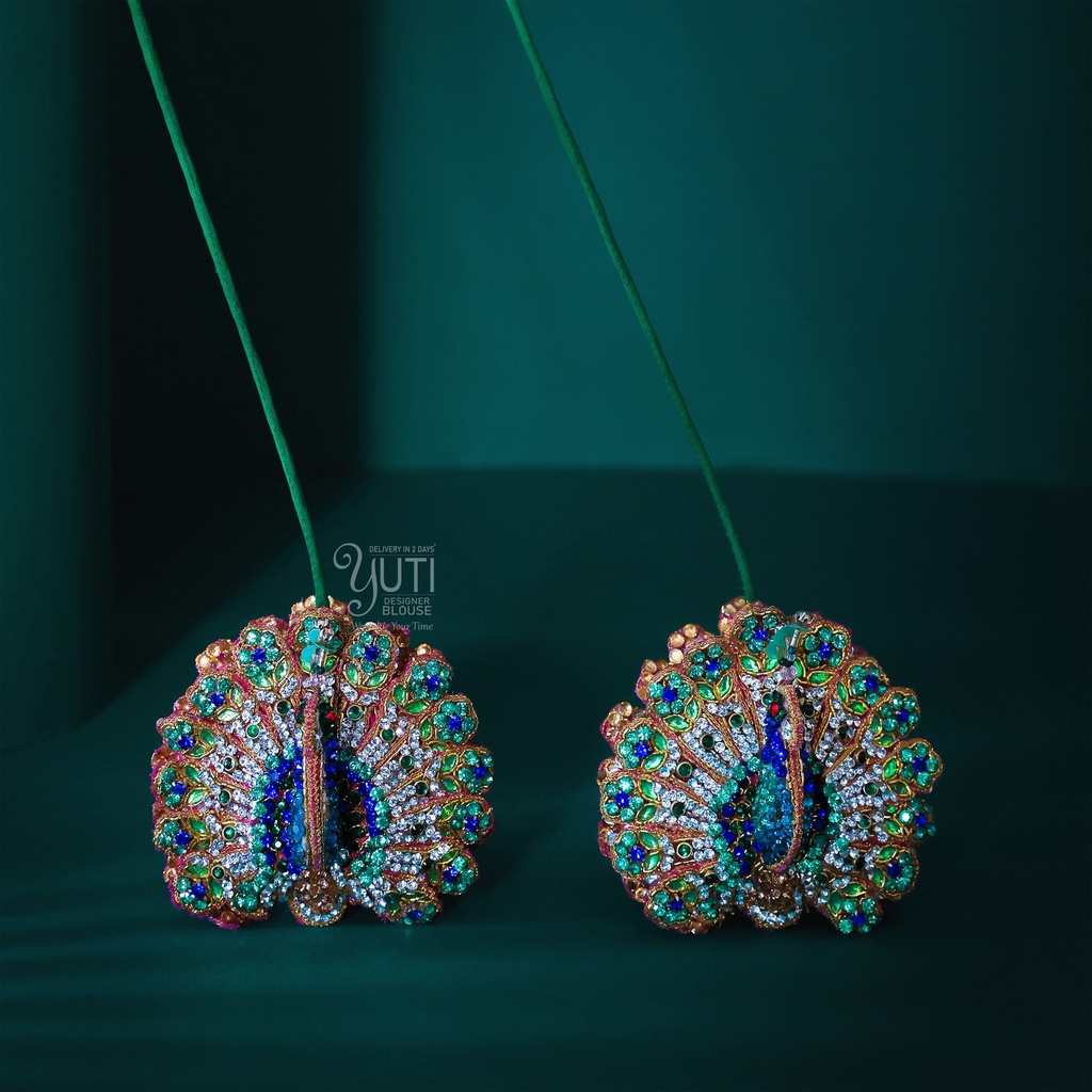 3D Peacock tassel Stitching