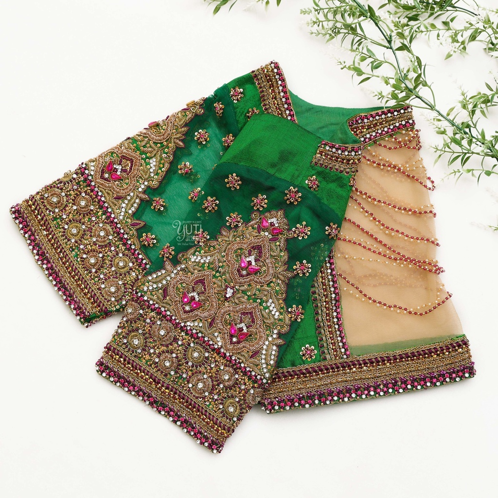 Clover GElegance shines with every stitch! ✨💙 Adorn yourself in the vibrant allure of our Bright Light Blue embroidery blouse, meticulously crafted to elevate your style game to new heights.reen embroidery blouse Stitching