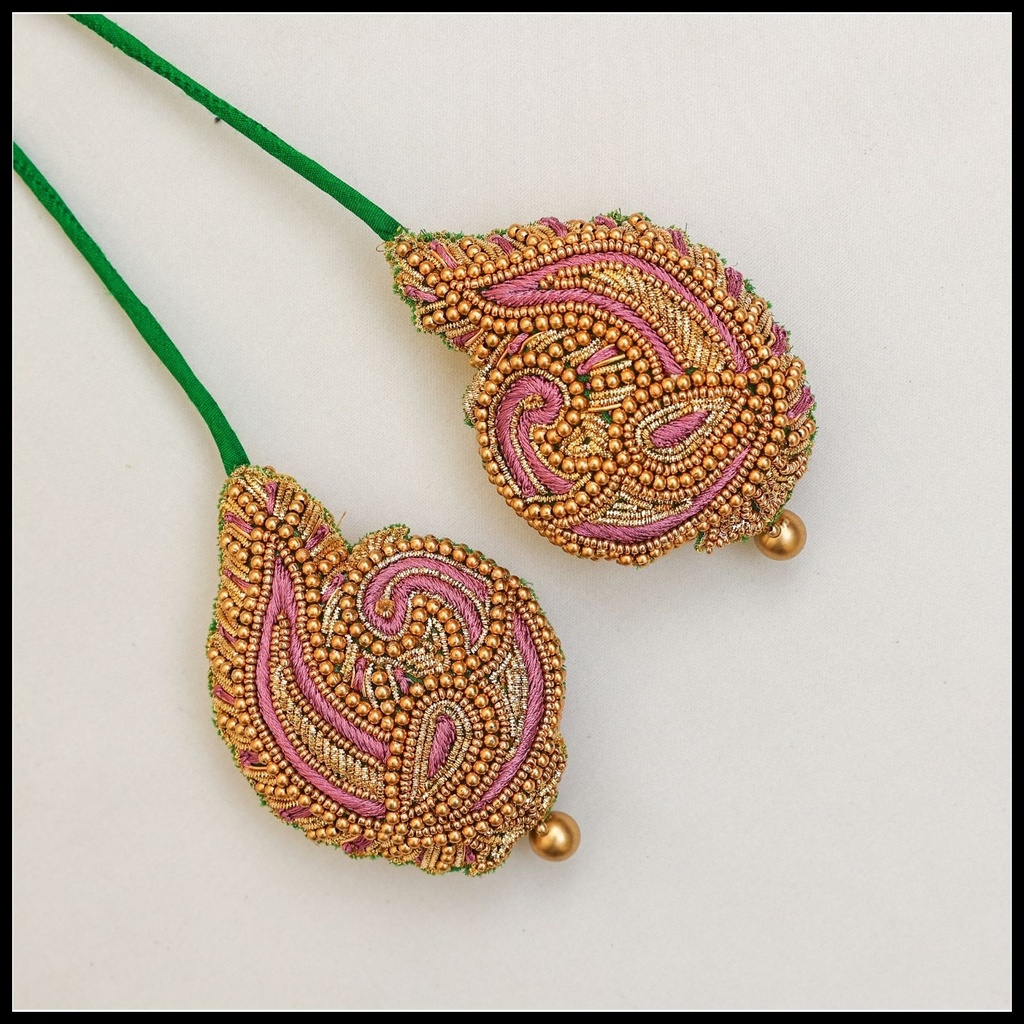 Pink Annam tassel Stitching