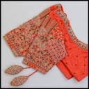 Orange bridal design blouse