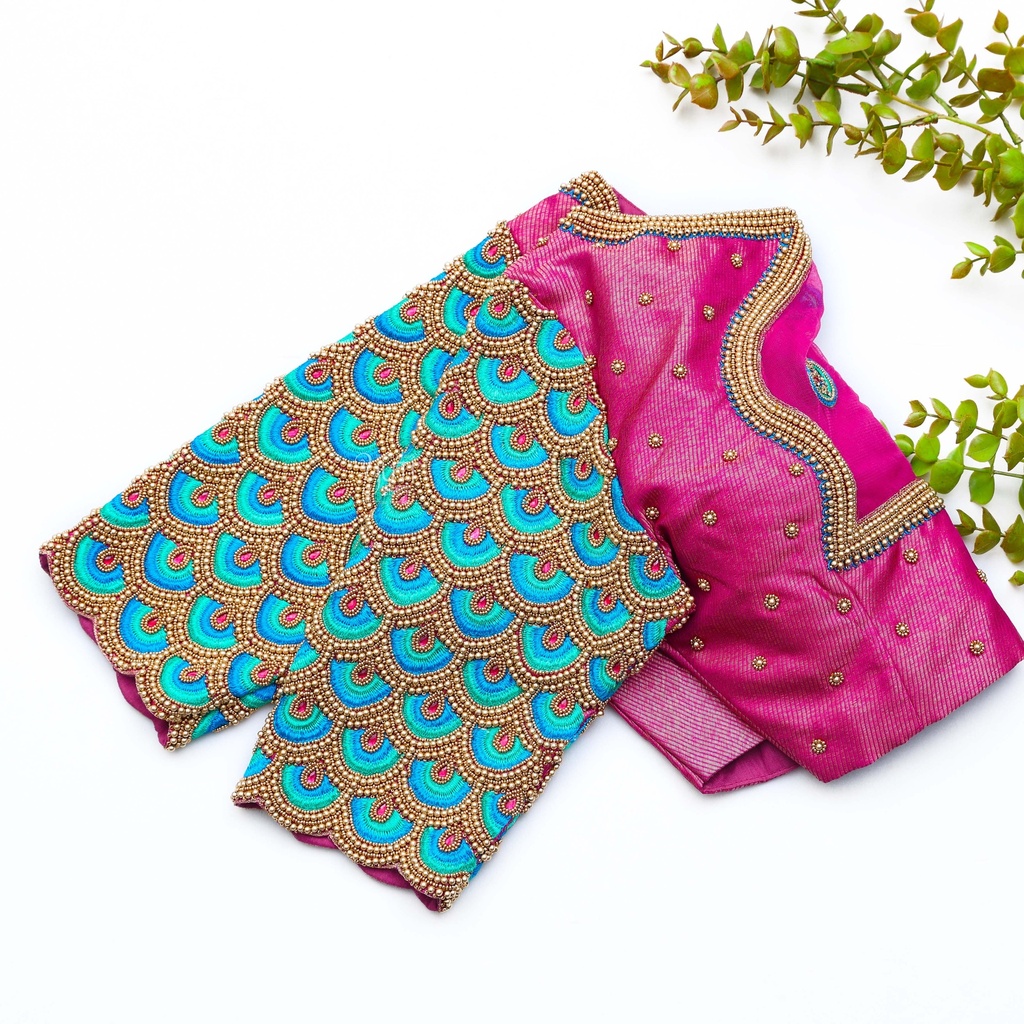 Discover the perfect blend of vibrant color and intricate embroidery that adds a touch of sophistication to any ensemble Stitching