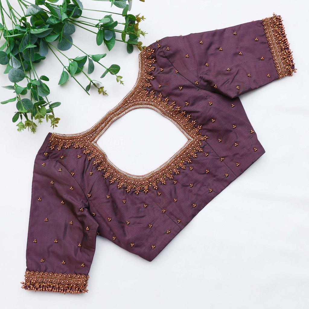 Feeling like royalty in my new purple attire! The Twilight Lavender Bridal Blouse: Stitching