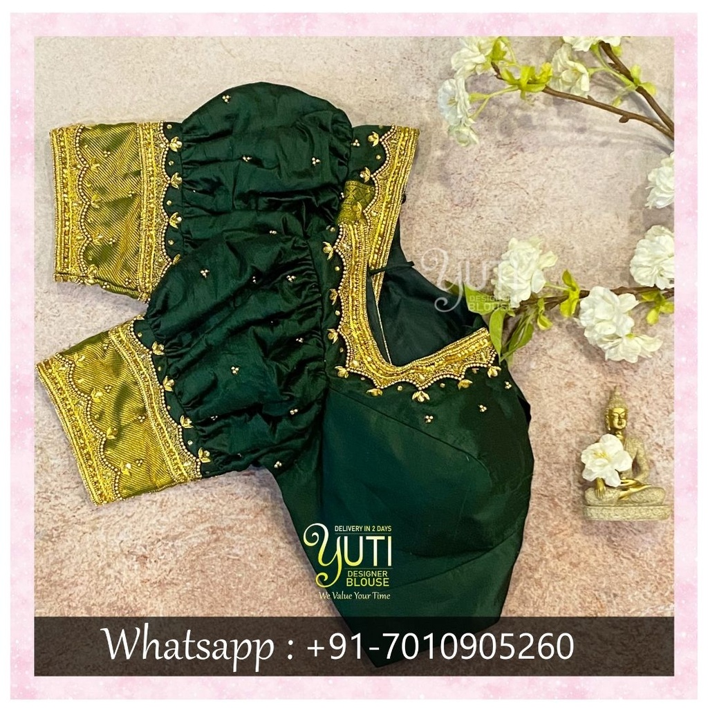 Green simple border design  Stitching