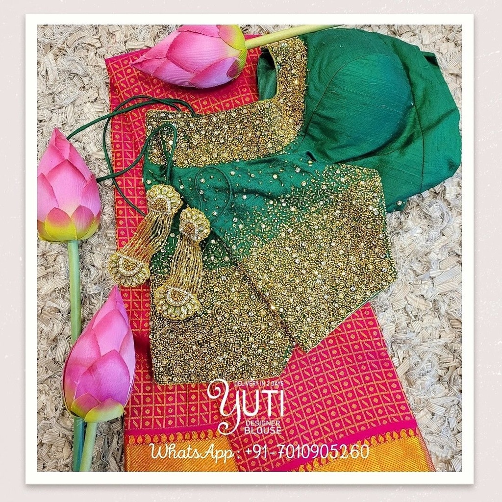 Green star dust design Stitching