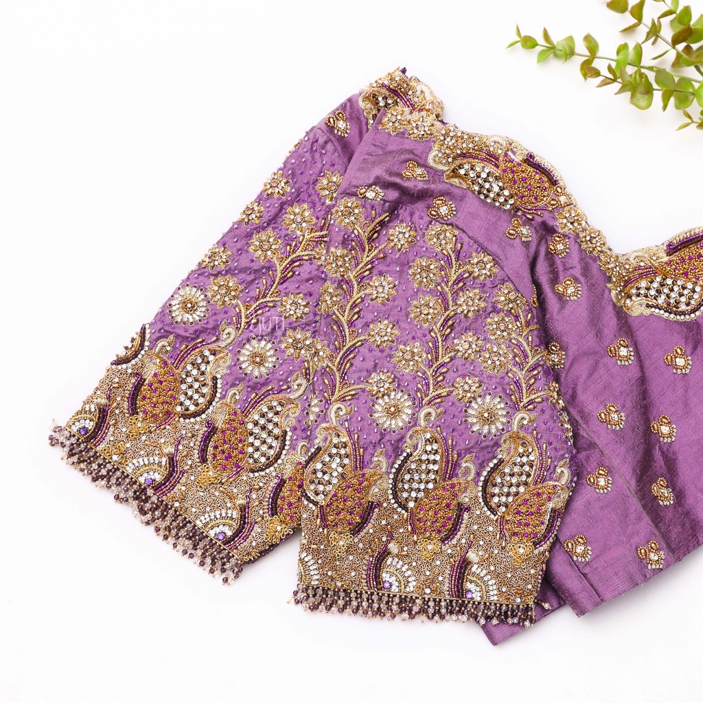 Introducing our new Lavender Embroidery blouse Stitching