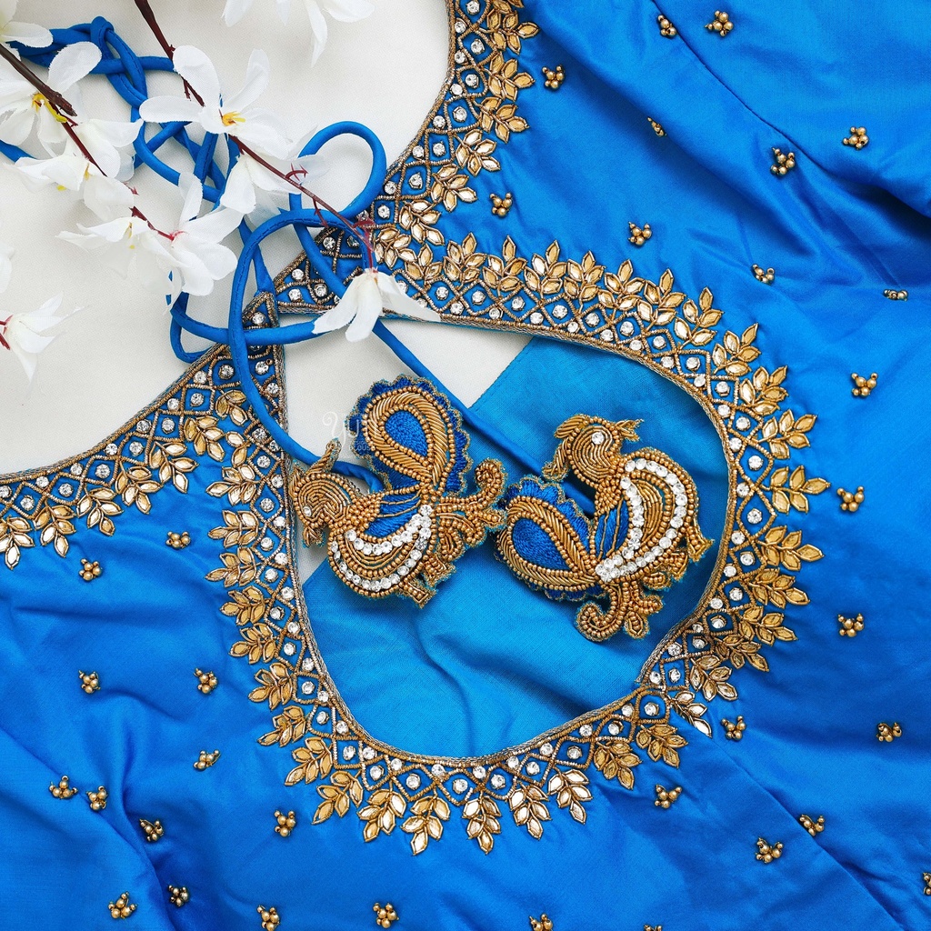 Just finished embroidering my new Science Blue hand blouse Stitching