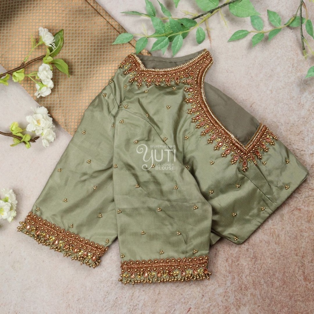 Kundan with Hangings Design Stitching