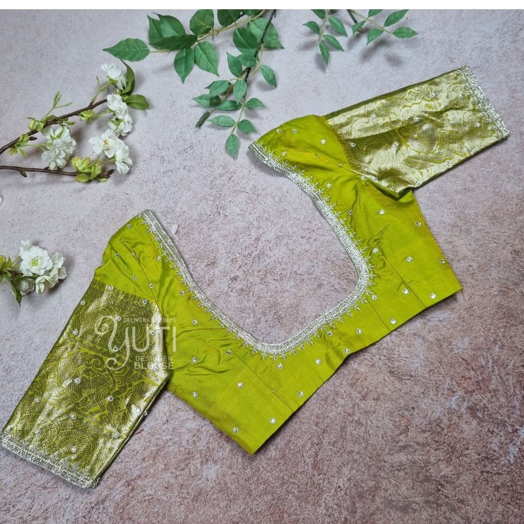 Light green simple design  Stitching