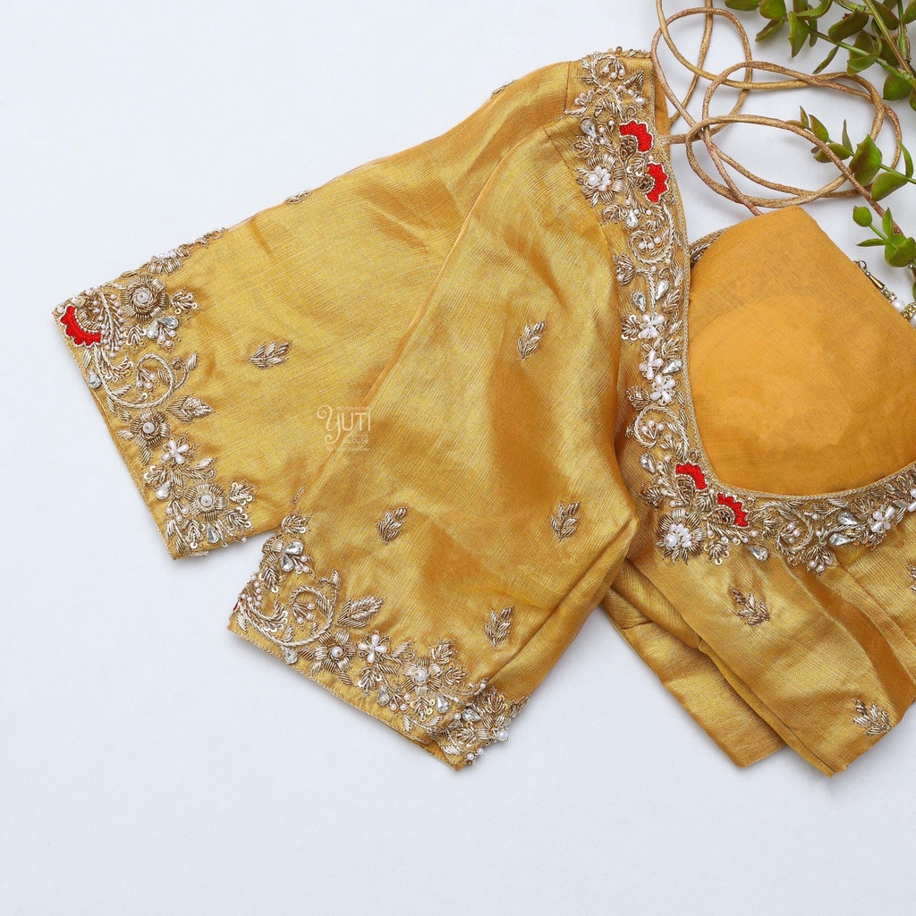 Luxor Gold WEDDING BLOUSE Stitching