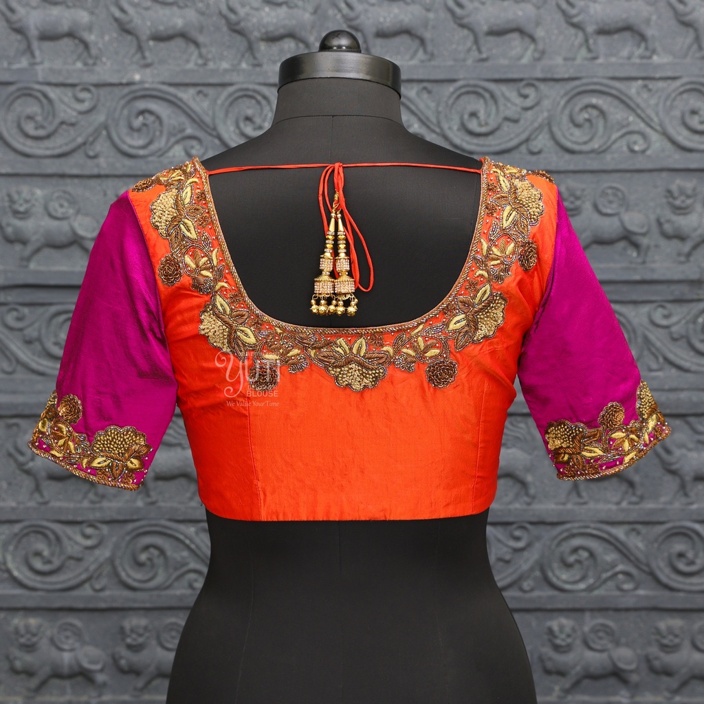 Multi Combination Bridal Blouse | SIZE 34 (adjustable up to 30 - 36) Stitching