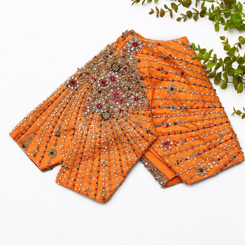 Orange Line design Stitching