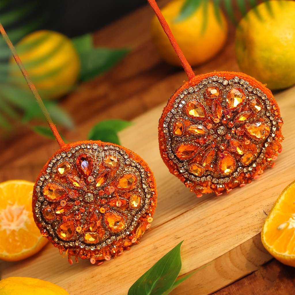 Orange Tassel Stitching