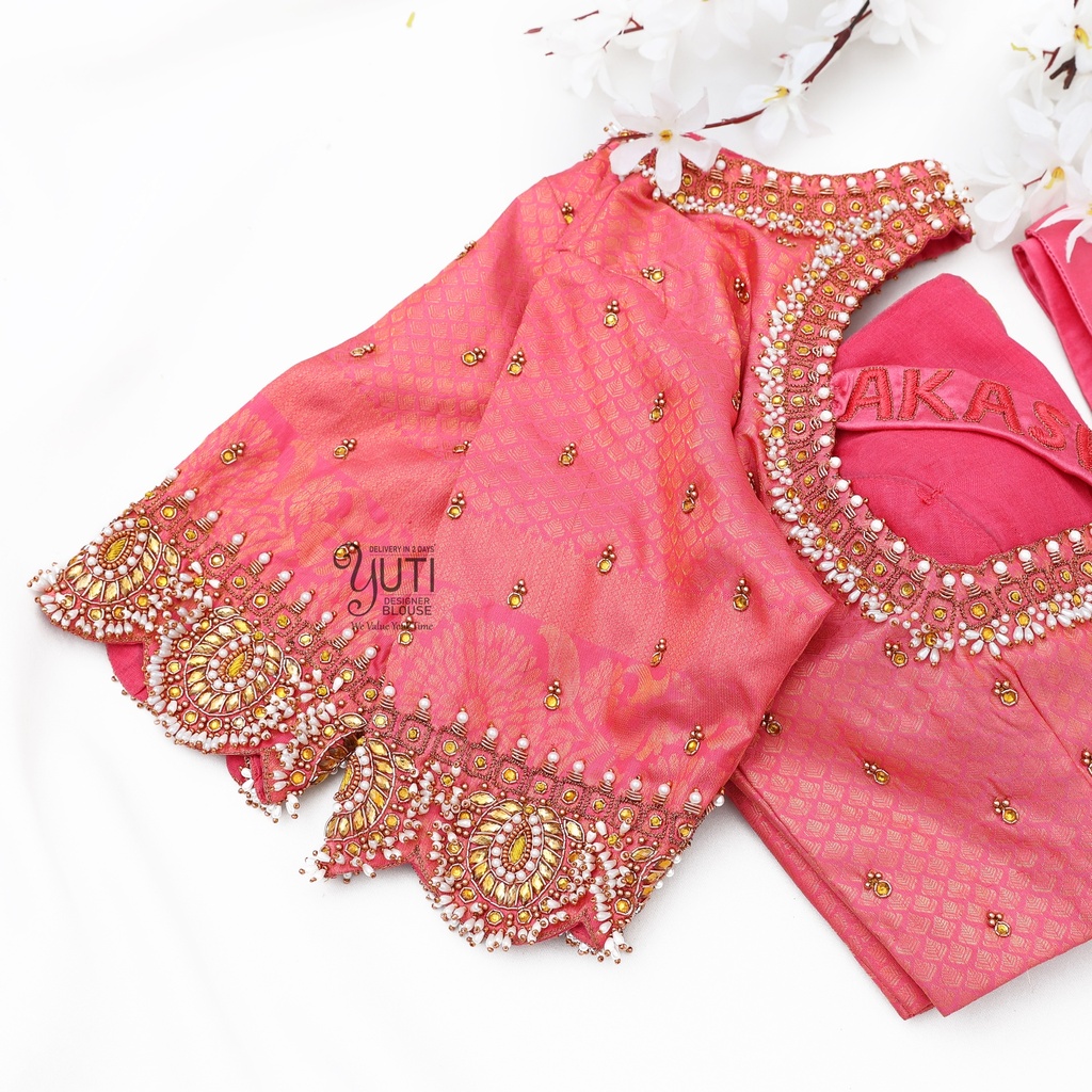 Pink Kemp design with bow Stitching