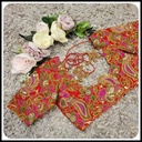 Red floral with annam design Stitching
