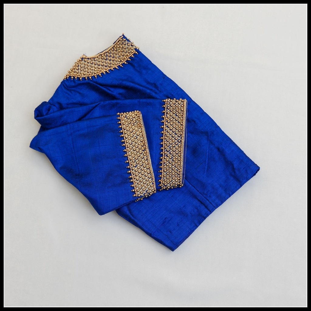 Royal Blue Bead Design   Stitching