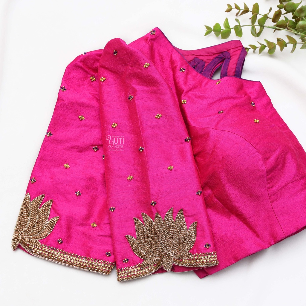 Stunning Pink Bridal Blouse Stitching