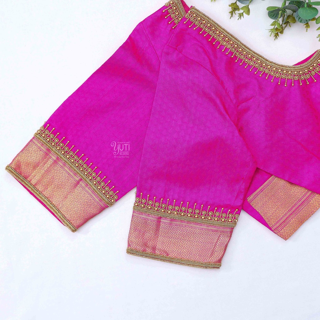 Stunning pink blouse Stitching
