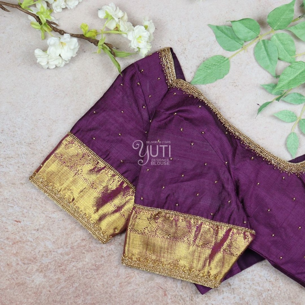 Violet zardosi design Stitching