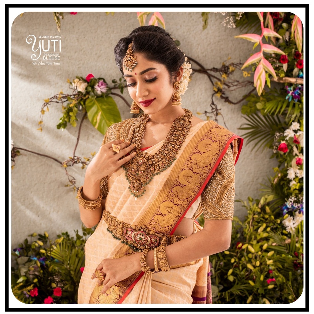 White Abstract Design Stitching