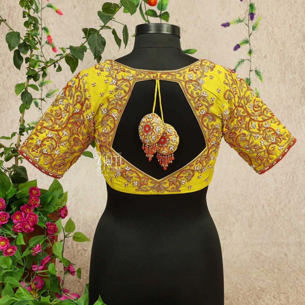 Yellow creaper design Stitching