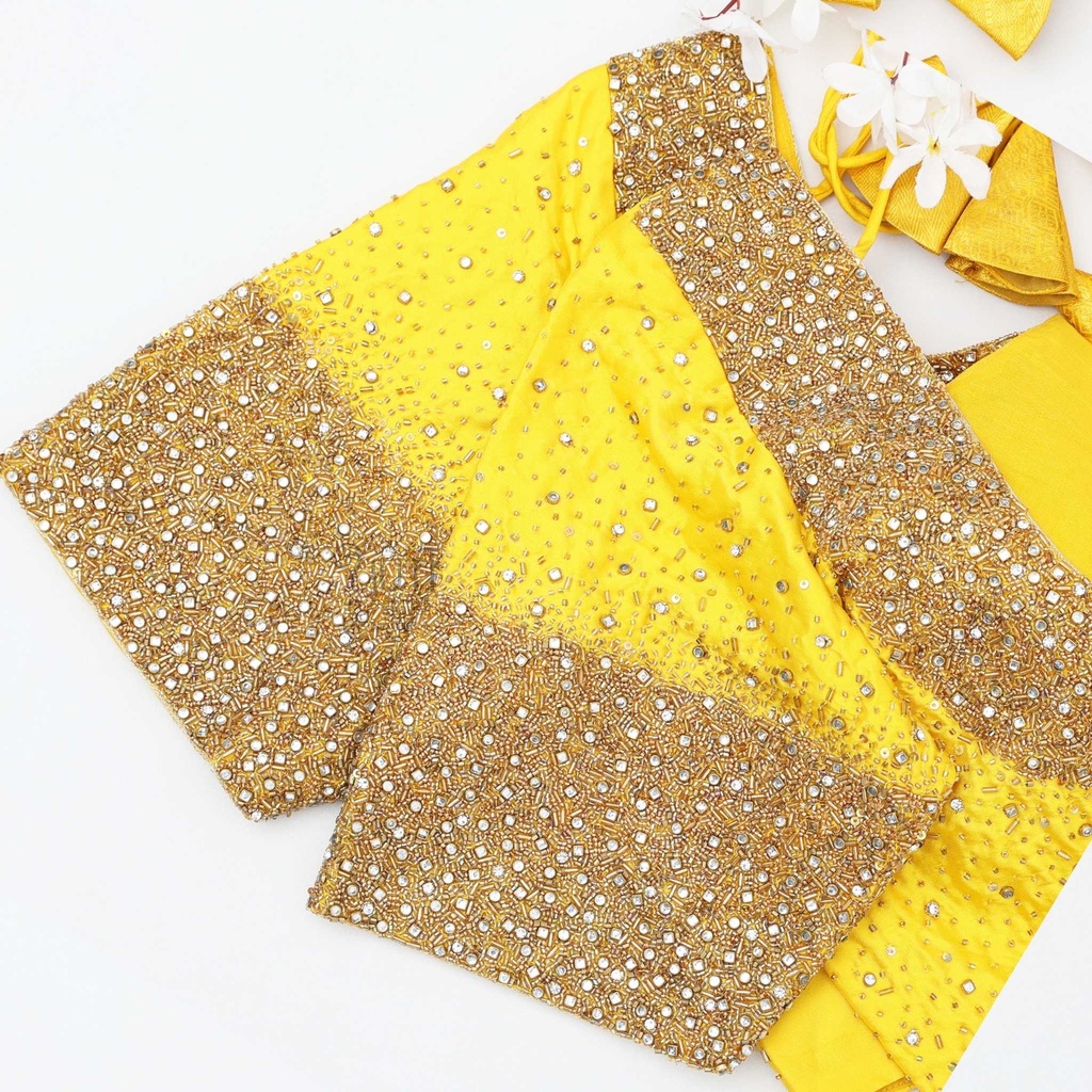 Yellow stardust blouse Stitching