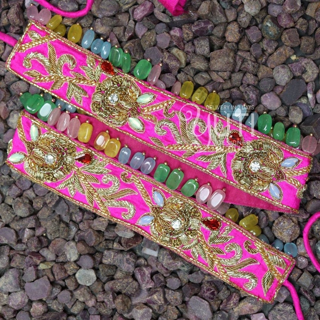 Pink Embosed Floral hipbelt