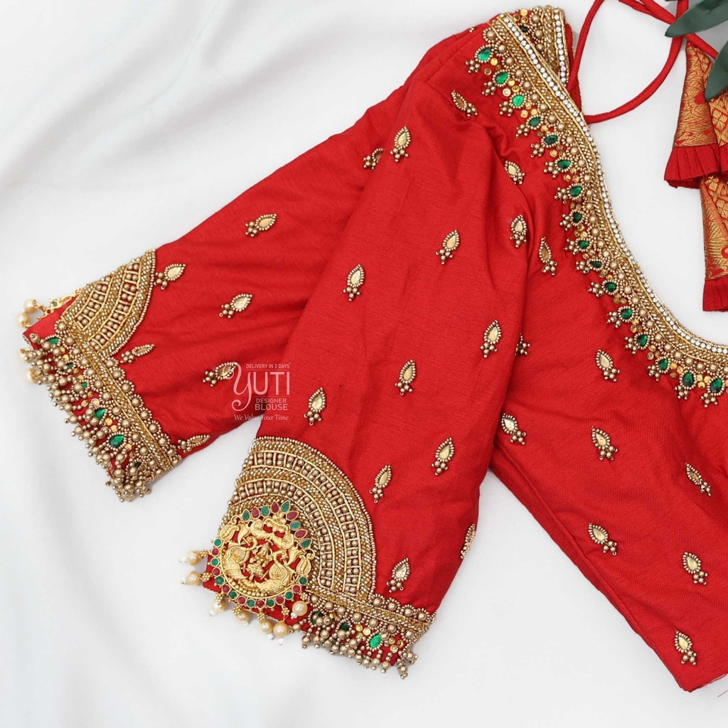 Red pendant bridal design