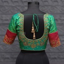 Bridal Green Aari Work Blouse Designs | SIZE 34 (adjustable up to 30- 36)