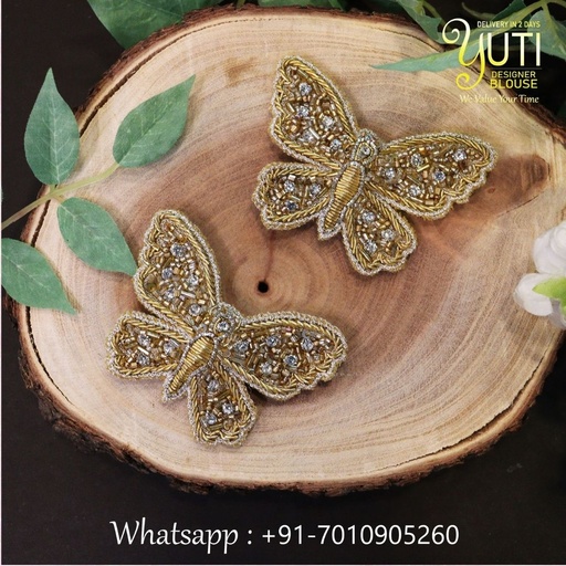 Gold Butterfly tassel Stitching