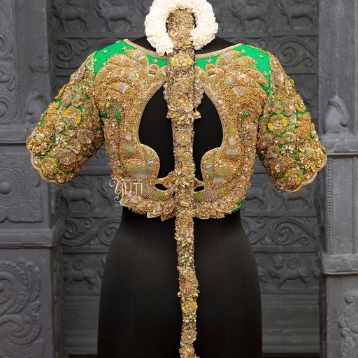 3D Peacock Jadaipattai Stitching