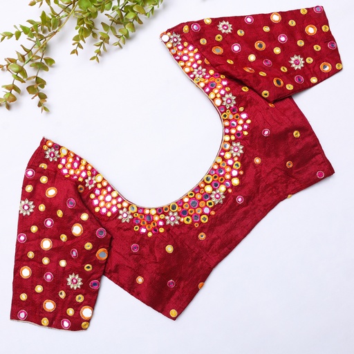 Aari Work Blouse Designs in Cherry Red | SIZE 34 (adjustable up to 30- 36) Stitching