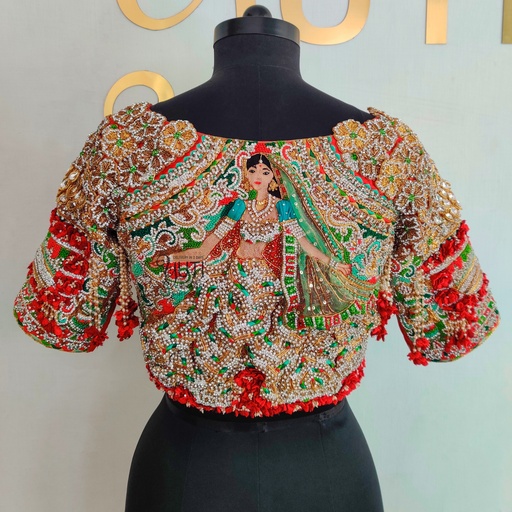 3D Queen bridal blouse Stitching