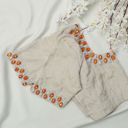 Ash Gray Bridal Blouse Stitching