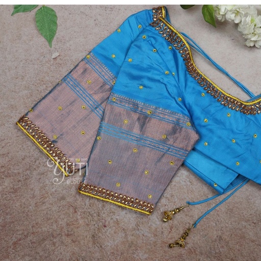 Blue Vein Design Stitching