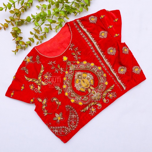 Bridal Round Neck Blouse | SIZE 32 (adjustable up to 28- 34) Stitching