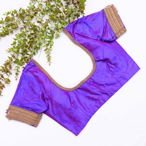 Captivating hearts with its bluish purple charm Stitching