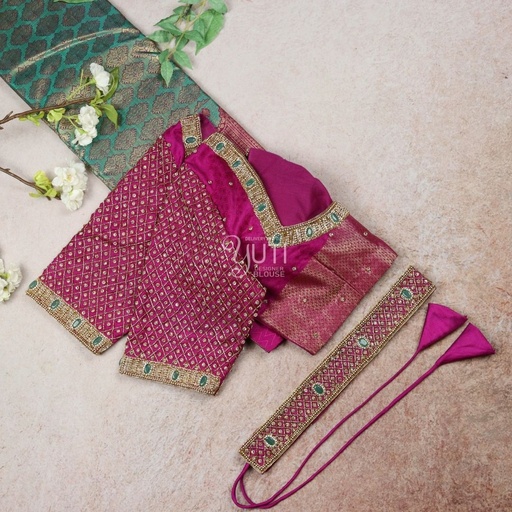 Checks With Gem Design Stitching