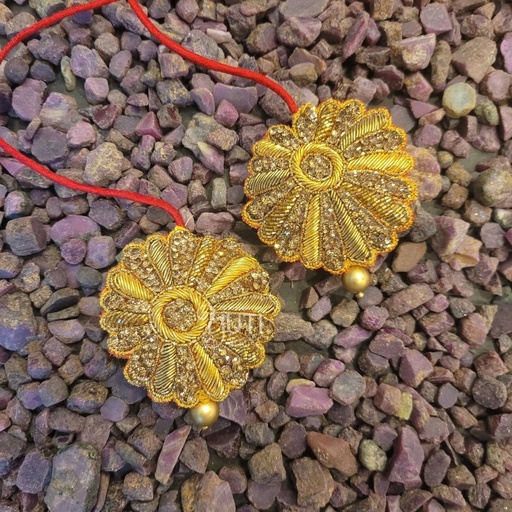 Gold Flower Tassel  Stitching
