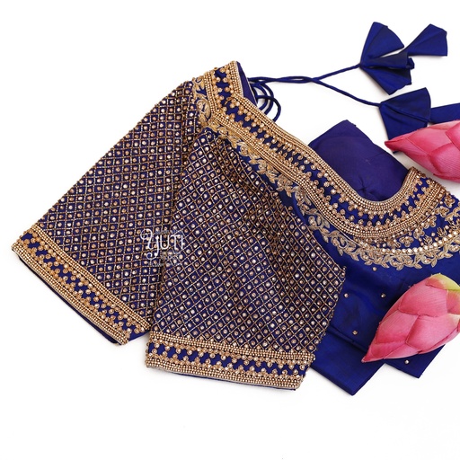 Blue Checks Design  Stitching