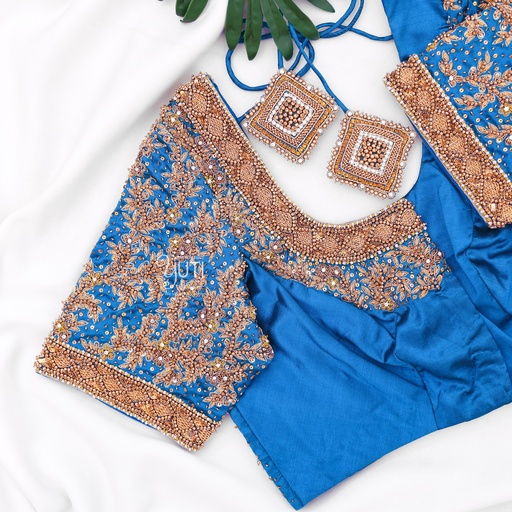 Blue Creeper Design Stitching