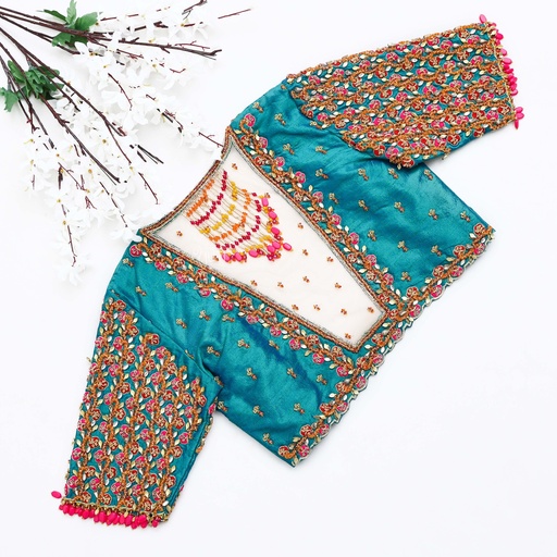 Eastern Blue Bridal Beauty in this stunning blouse. Stitching