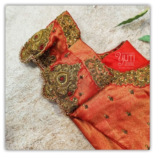 Embossed Zardosi Design Stitching