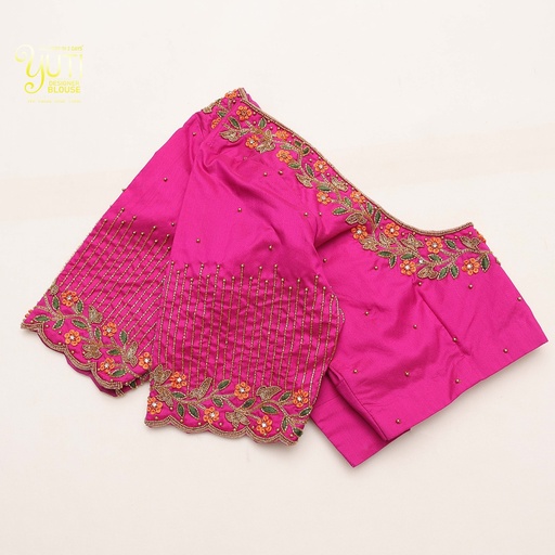 Introducing our stunning Cerise Pink embroidery blouse