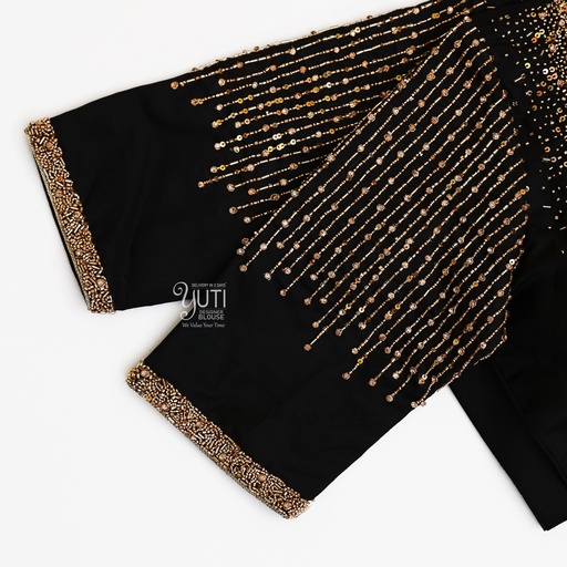 Elevate your wardrobe with our stunning Almost Black embroidery blouse