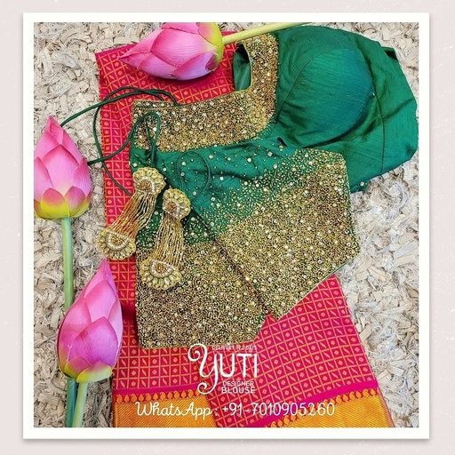 Green star dust design Stitching