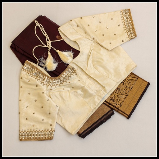 Half white geometric design Stitching