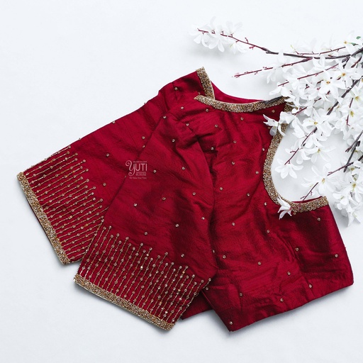 Just received my Wine Red hand embroidery blouse and I must say, the intricate detailing is absolutely stunning! Stitching